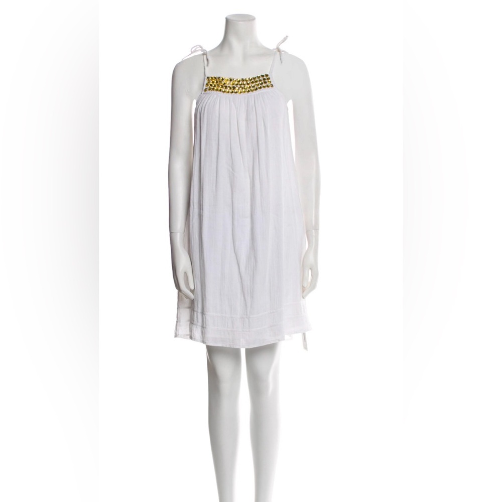 Calypso St. Barth Gold Beaded Sundress